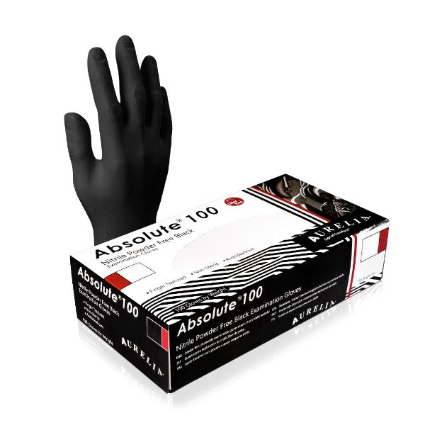 Aurelia Absolute 100 Black Nitrile Gloves