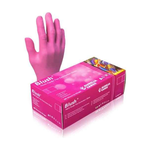 Aurelia Blush Pink Nitrile Gloves