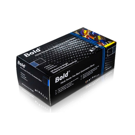 Aurelia Bold Black Nitrile Gloves