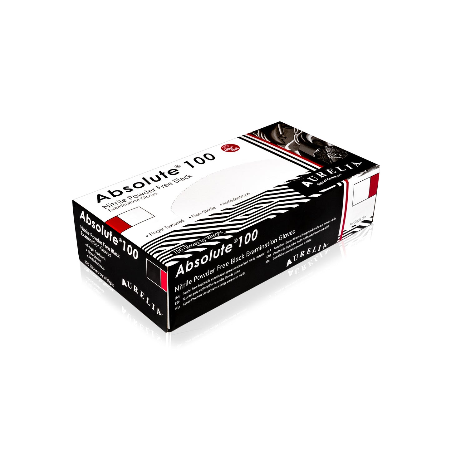 Aurelia Absolute 100 Black Nitrile Gloves