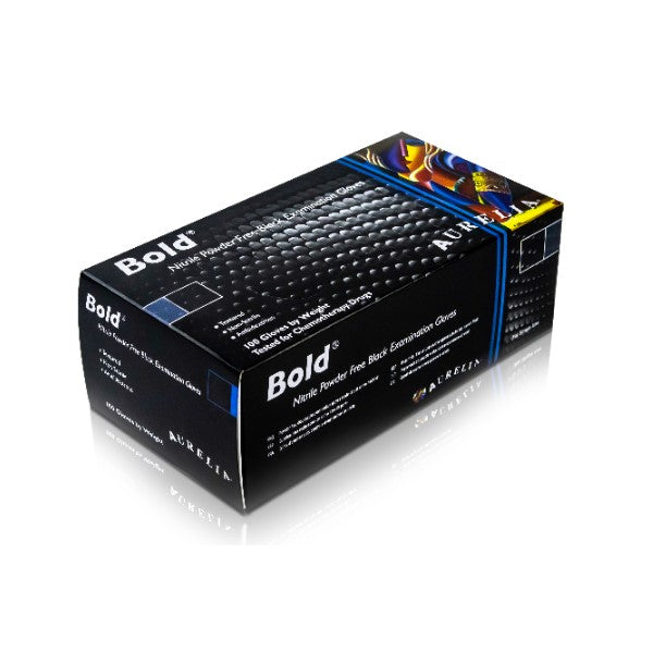 Aurelia Bold Black Nitrile Gloves