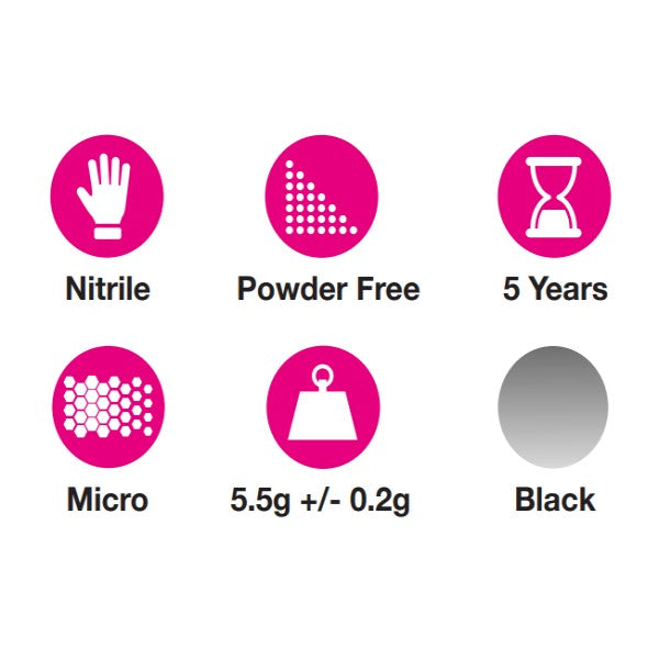 Aurelia Bold Black Nitrile Gloves