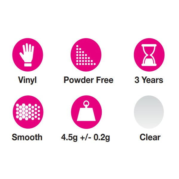 Aurelia Delight Clear Vinyl Gloves